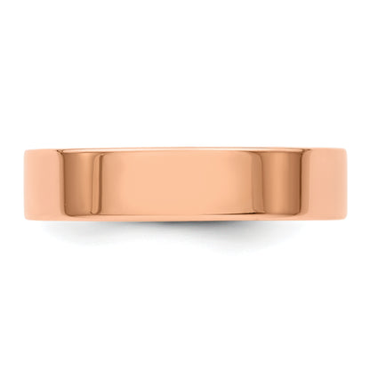 Solid 14K Yellow Gold Rose Gold 5mm Light Weight Flat Men's/Women's Wedding Band Ring Size 10