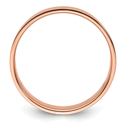 Solid 14K Yellow Gold Rose Gold 6mm Light Weight Flat Men's/Women's Wedding Band Ring Size 6.5