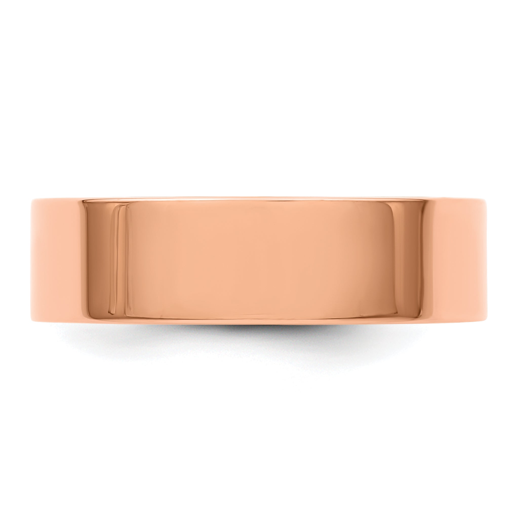 Solid 14K Yellow Gold Rose Gold 6mm Light Weight Flat Men's/Women's Wedding Band Ring Size 6.5