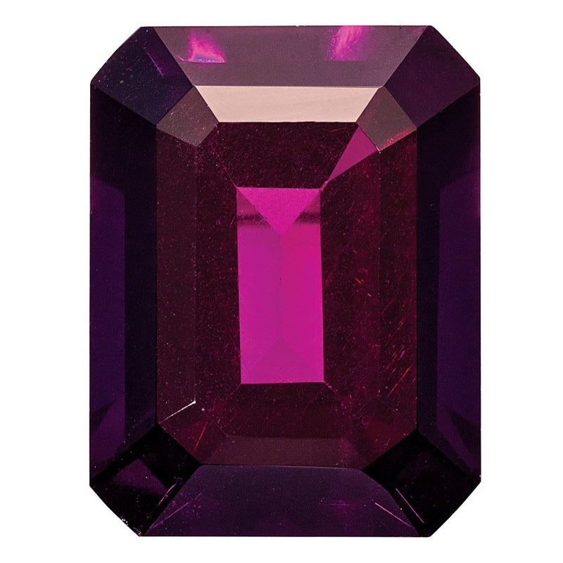 Gemstone Rhodolite Garnet Aa Quality 8X6mm Emerald Cut