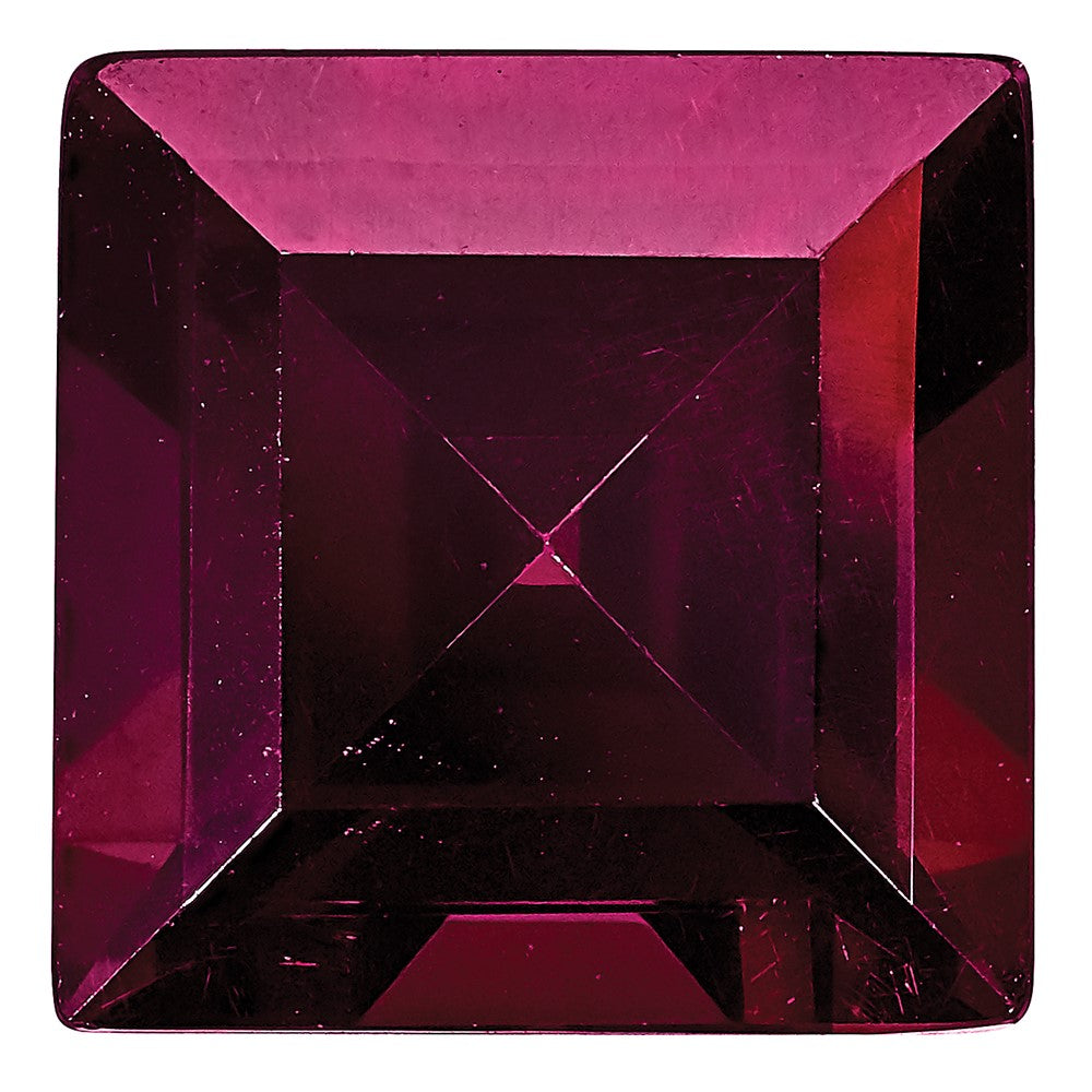 Gemstone Rhodolite Garnet Aa Quality 5mm Square Step-Cut