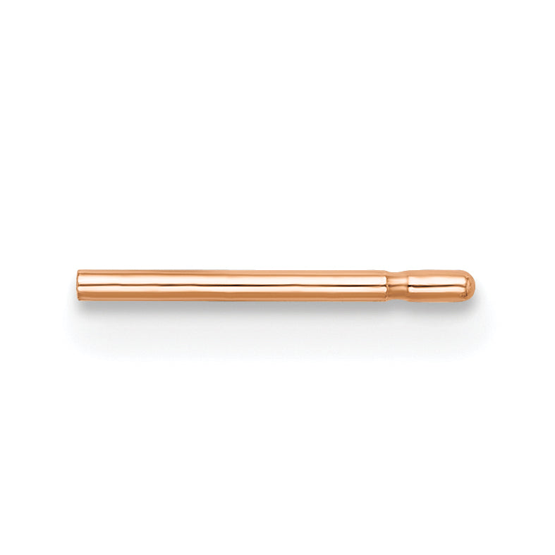 14K Rose Gold 14Krg Single Notched Friction Post