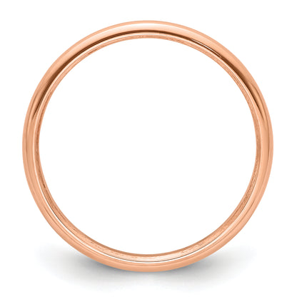Solid 14K Yellow Gold Rose Gold 2mm Half-Round Wedding Men's/Women's Wedding Band Ring Size 4.5