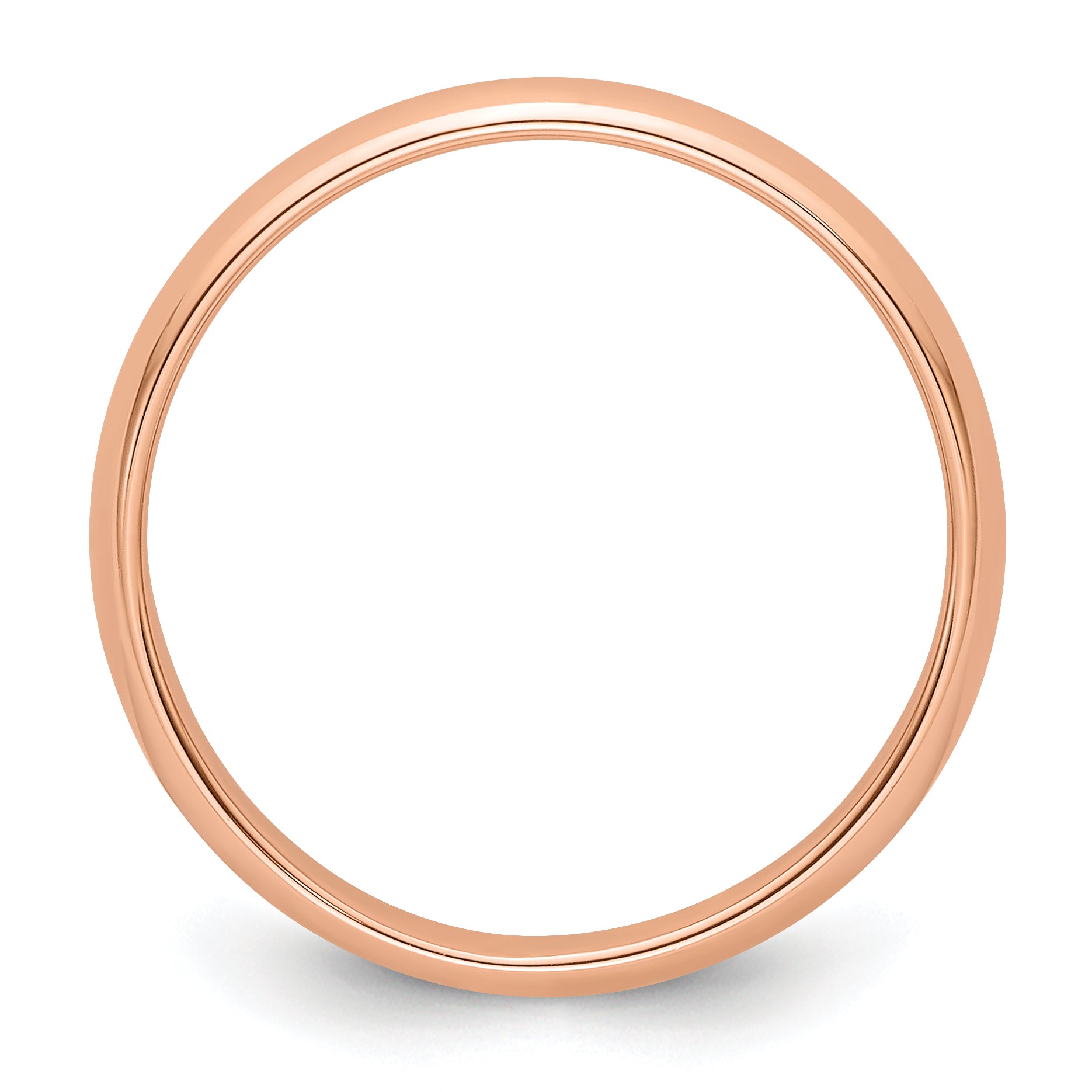 Solid 14K Yellow Gold Rose Gold 4mm Half-Round Wedding Men's/Women's Wedding Band Ring Size 4.5