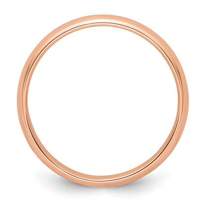 Solid 14K Yellow Gold Rose Gold 4mm Half-Round Wedding Men's/Women's Wedding Band Ring Size 9