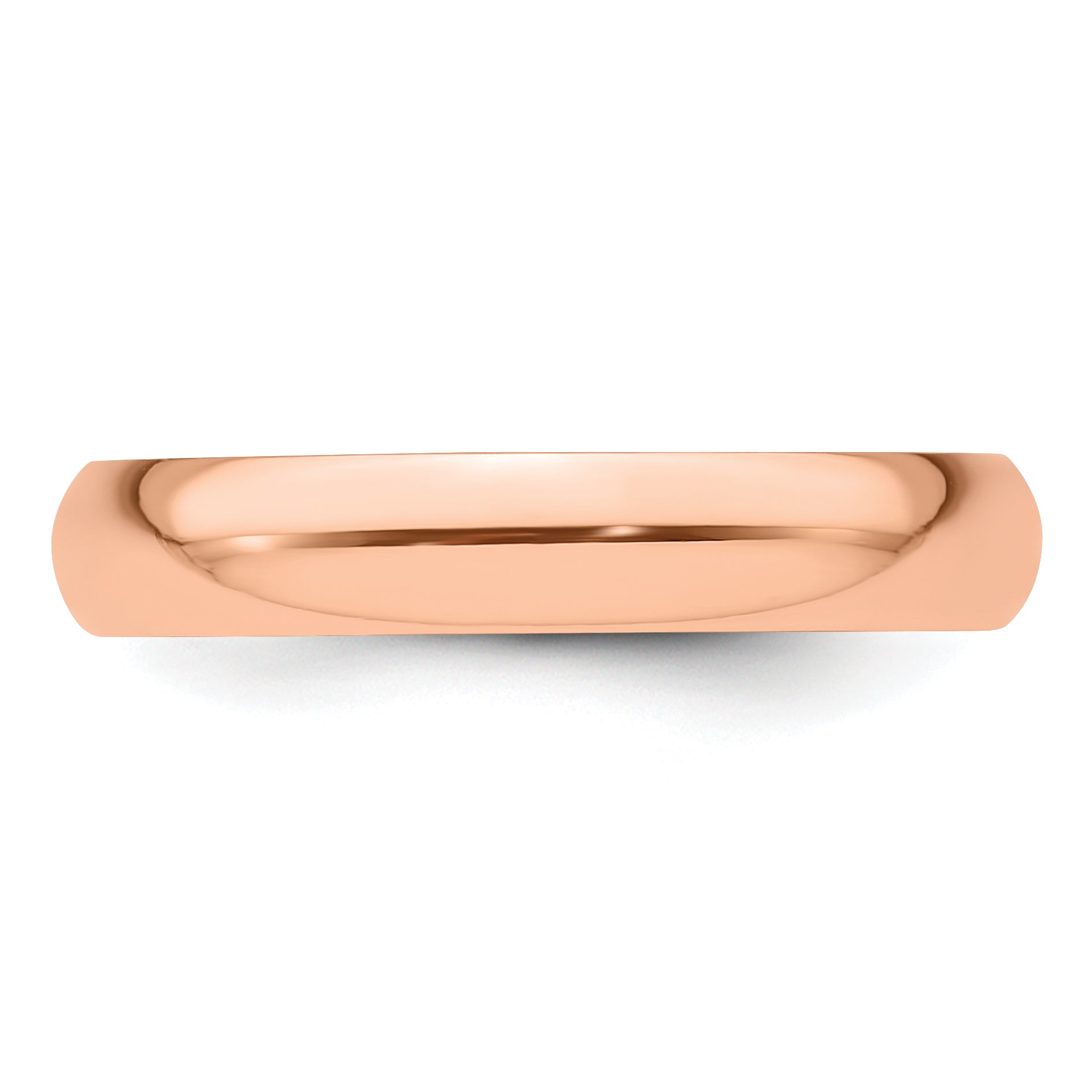 Solid 14K Yellow Gold Rose Gold 4mm Half-Round Wedding Men's/Women's Wedding Band Ring Size 4.5