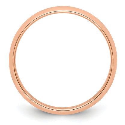 Solid 14K Yellow Gold Rose Gold 5mm Half-Round Wedding Men's/Women's Wedding Band Ring Size 10.5
