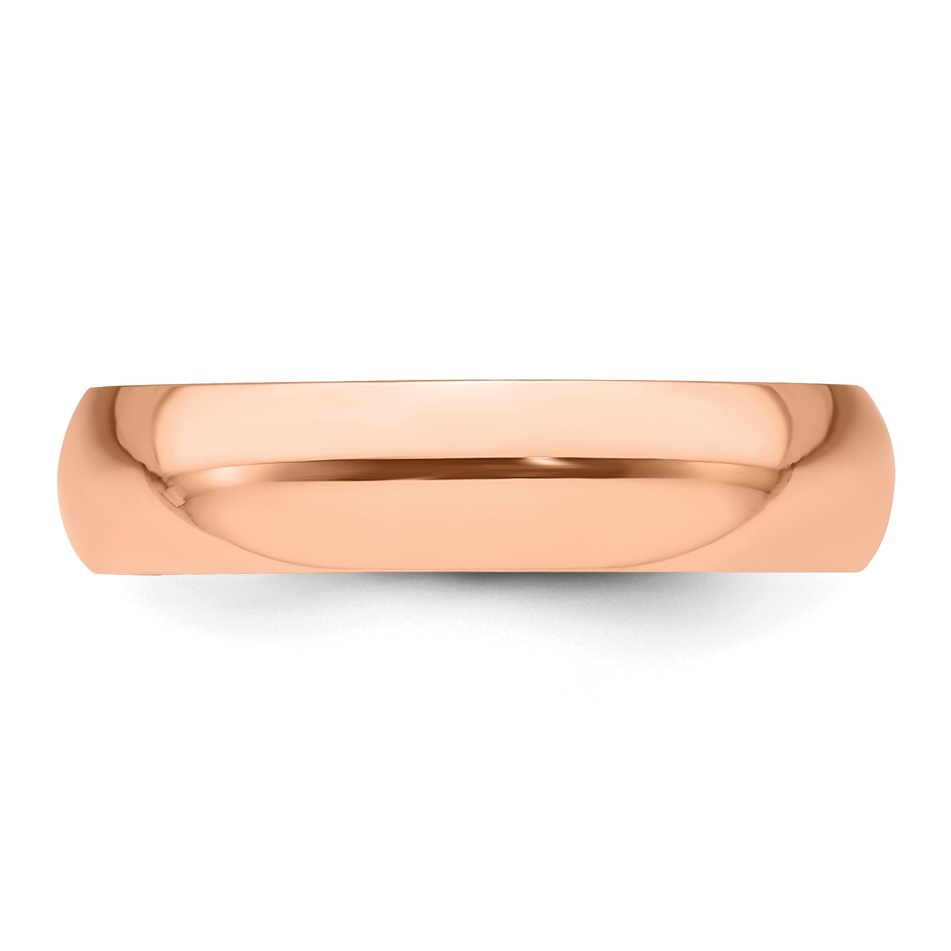 Solid 14K Yellow Gold Rose Gold 5mm Half-Round Wedding Men's/Women's Wedding Band Ring Size 10.5