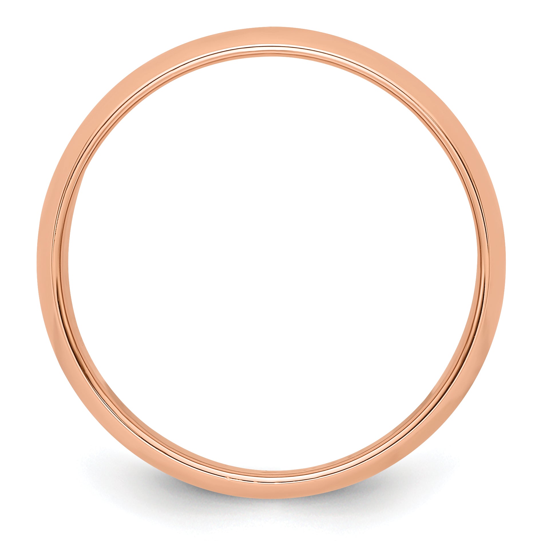 Solid 14K Yellow Gold Rose Gold 6mm Half-Round Wedding Men's/Women's Wedding Band Ring Size 10