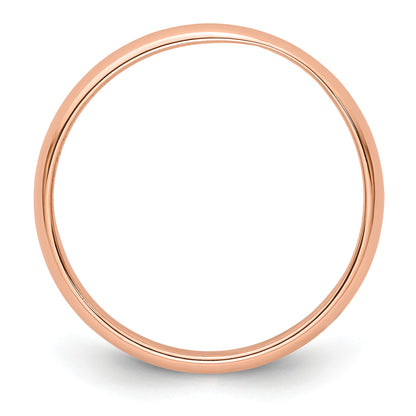 Solid 14K Yellow Gold Rose Gold 3mm Light Weight Half Round Men's/Women's Wedding Band Ring Size 4