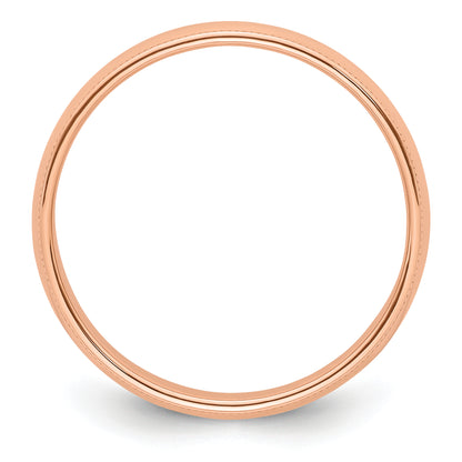 Solid 14K Yellow Gold Rose Gold 5mm Milgrain Half-Round Wedding Men's/Women's Wedding Band Ring Size 10.5