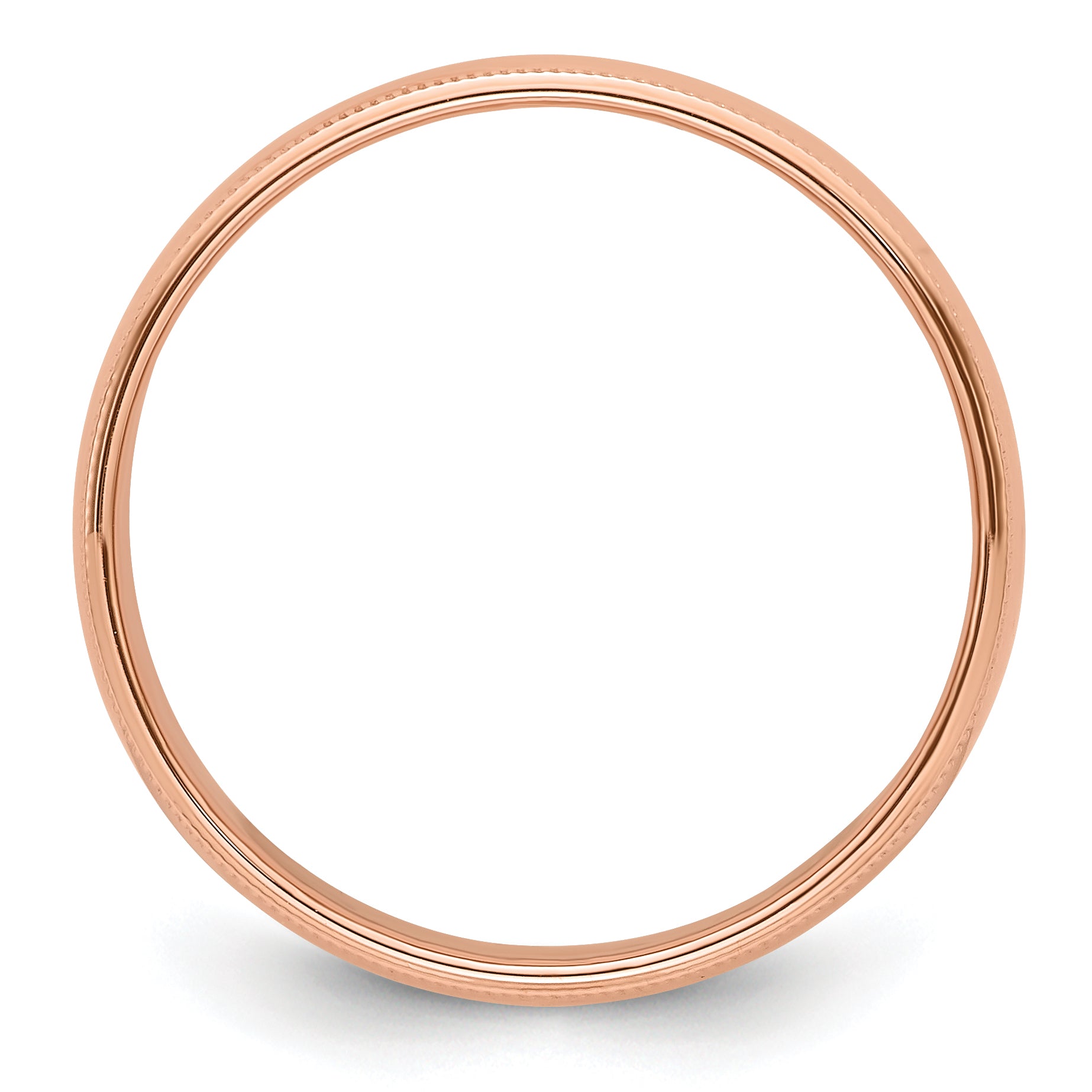 Solid 14K Yellow Gold Rose Gold 6mm Milgrain Half-Round Wedding Men's/Women's Wedding Band Ring Size 10