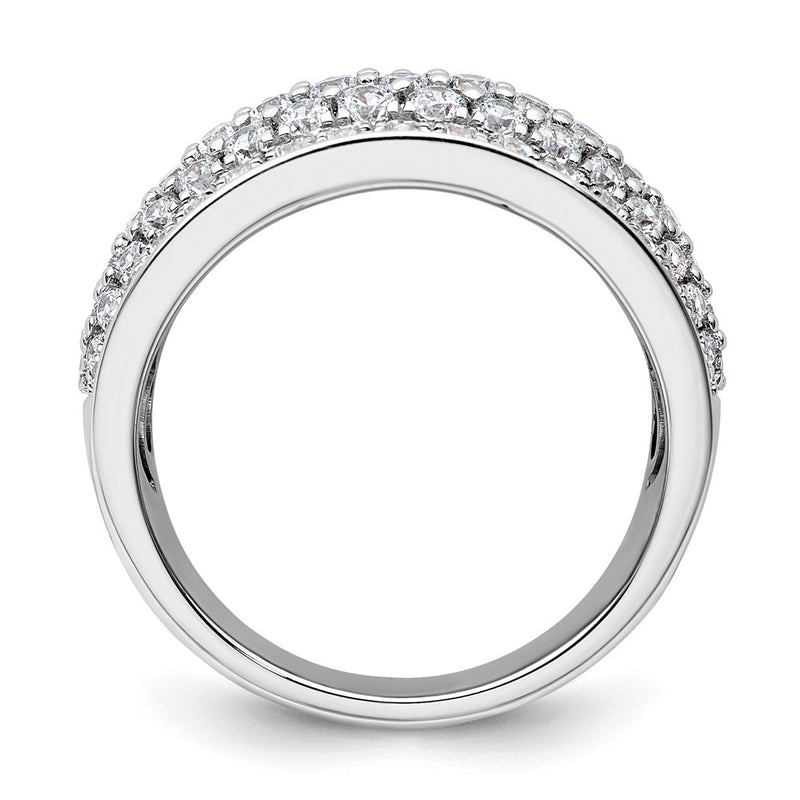 14k White Gold 1 3/4 Ct. Lab Grown Diamond VS/SI+ G+ Fashion Layered Band Ring
