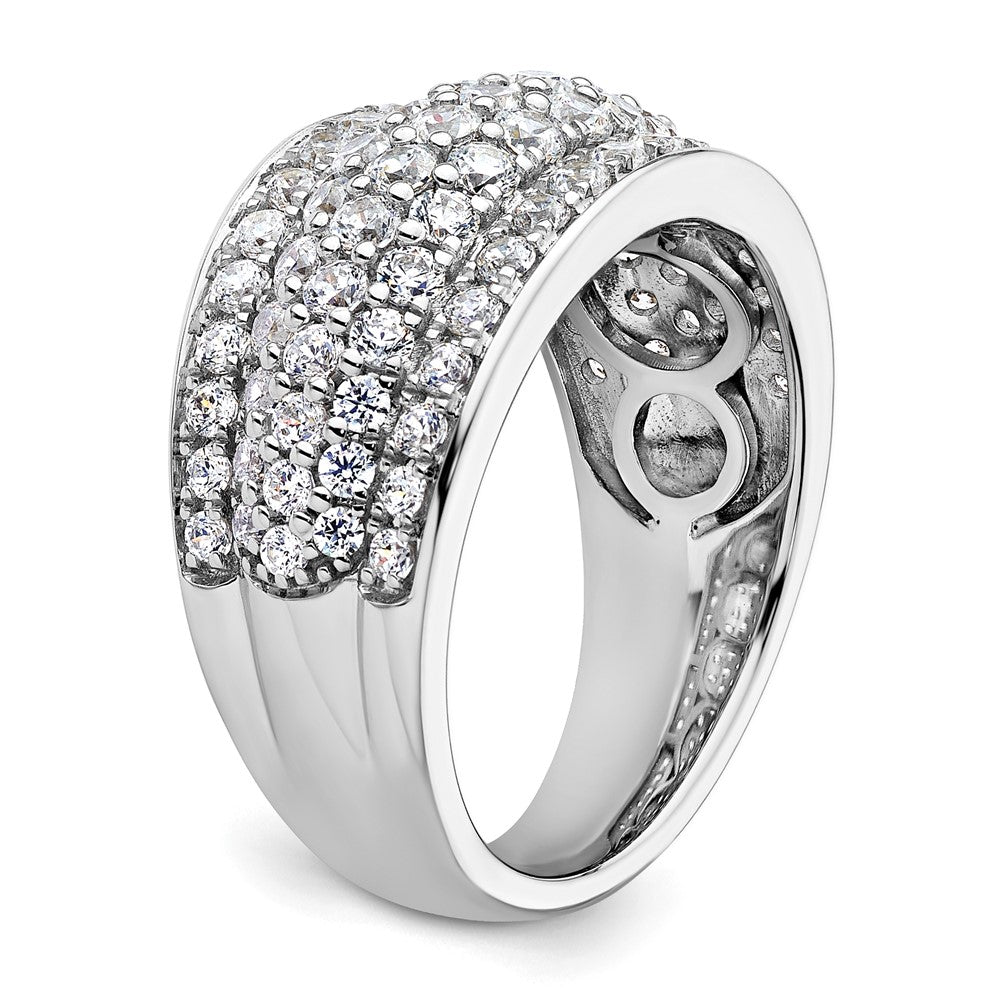 14k White Gold 1 3/4 Ct. Lab Grown Diamond VS/SI+ G+ Fashion Layered Band Ring