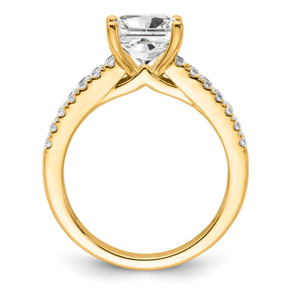 14K Two Tone Vs/Si Fgh Certified Lab Grown Princess Diamond Ring (Size 7 Only)