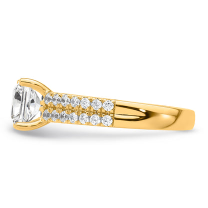 14K Two Tone Vs/Si Fgh Certified Lab Grown Princess Diamond Ring (Size 7 Only)