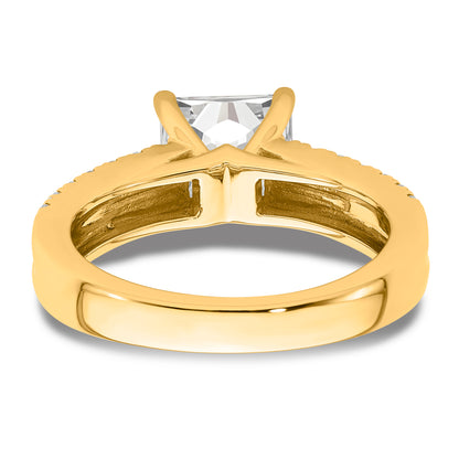 14K Two Tone Vs/Si Fgh Certified Lab Grown Princess Diamond Ring (Size 7 Only)