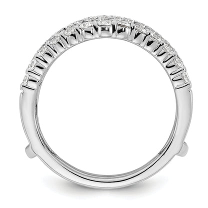 14k White Gold 1 1/4 Ct. Lab Grown Diamond VS/SI+ G+ Double Row Ring Guard