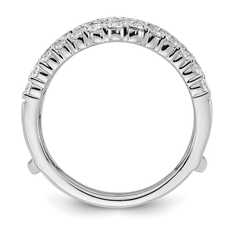 14k White Gold 1 1/4 Ct. Lab Grown Diamond VS/SI+ G+ Double Row Ring Guard