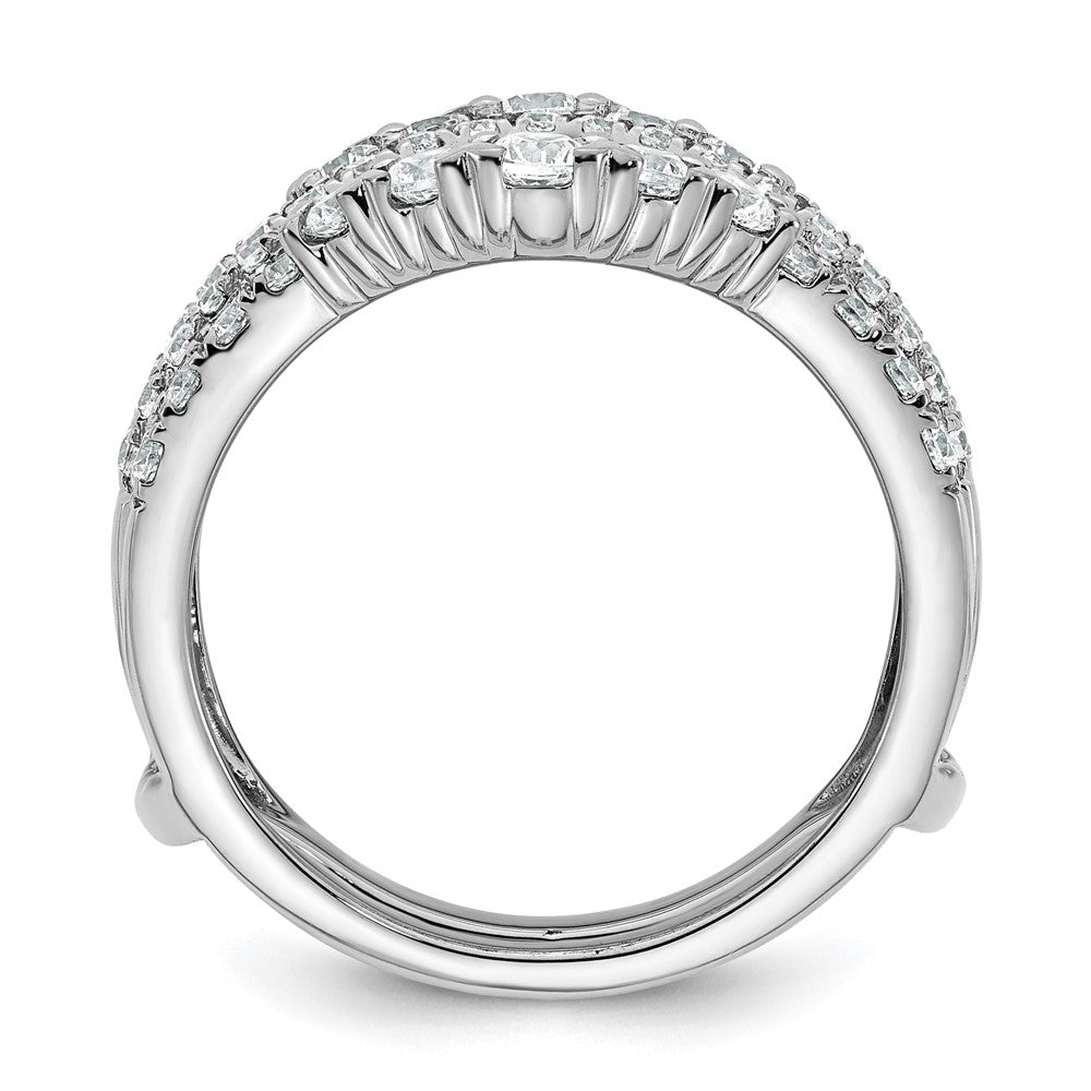 14k White Gold 1 1/4 Ct. Lab Grown Diamond VS/SI+ G+ Double Row Ring Guard