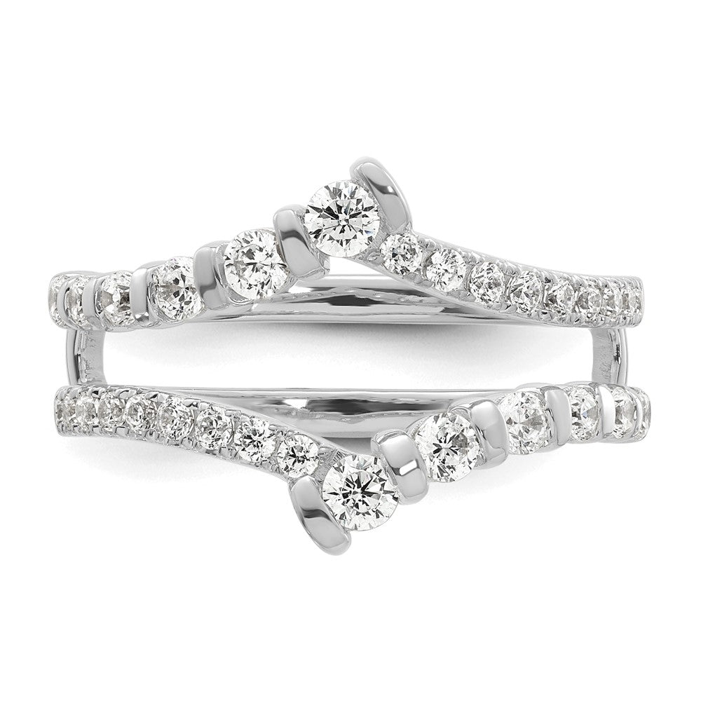 14K White Gold 3/4 Carat Lab Grown Diamond Vs/Si+ G+ Complete Ring Guard (Size 7 Only)