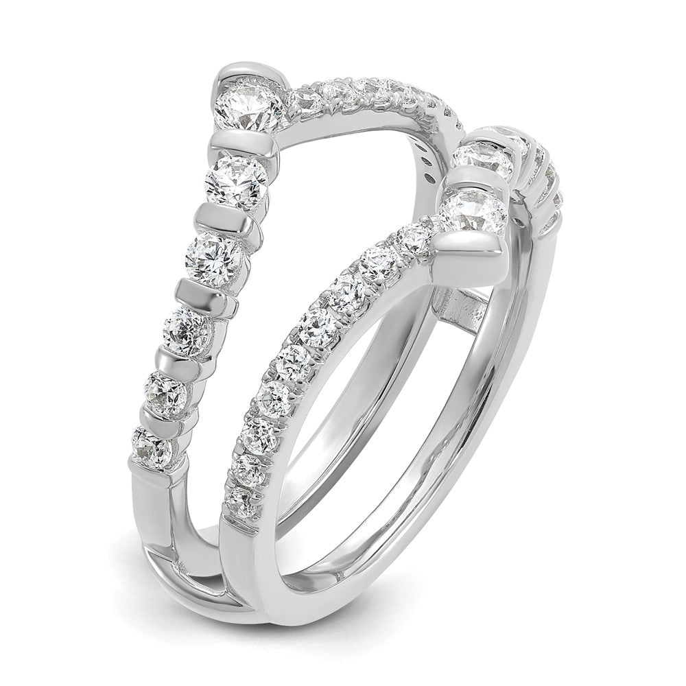 14K White Gold 3/4 Carat Lab Grown Diamond Vs/Si+ G+ Complete Ring Guard (Size 7 Only)