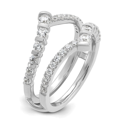 14K White Gold 3/4 Carat Lab Grown Diamond Vs/Si+ G+ Complete Ring Guard (Size 7 Only)