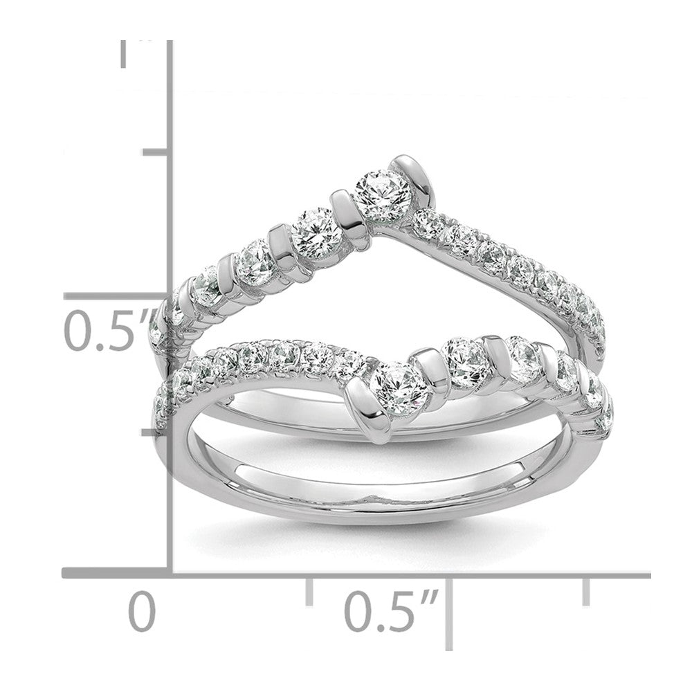 14K White Gold 3/4 Carat Lab Grown Diamond Vs/Si+ G+ Complete Ring Guard (Size 7 Only)