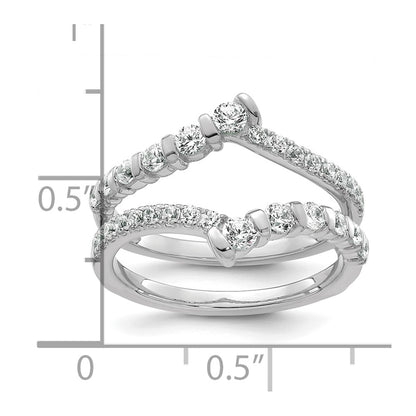 14K White Gold 3/4 Carat Lab Grown Diamond Vs/Si+ G+ Complete Ring Guard (Size 7 Only)