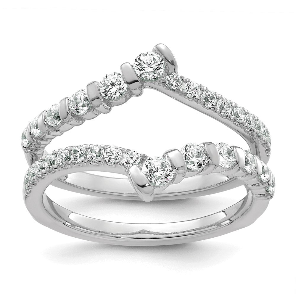 14K White Gold 3/4 Carat Lab Grown Diamond Vs/Si+ G+ Complete Ring Guard (Size 7 Only)
