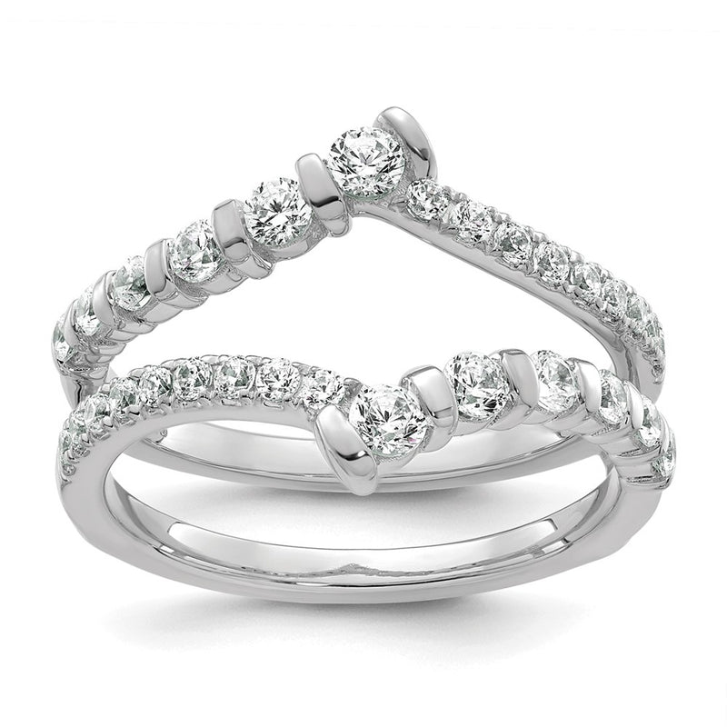 14K White Gold 3/4 Carat Lab Grown Diamond Vs/Si+ G+ Complete Ring Guard (Size 7 Only)