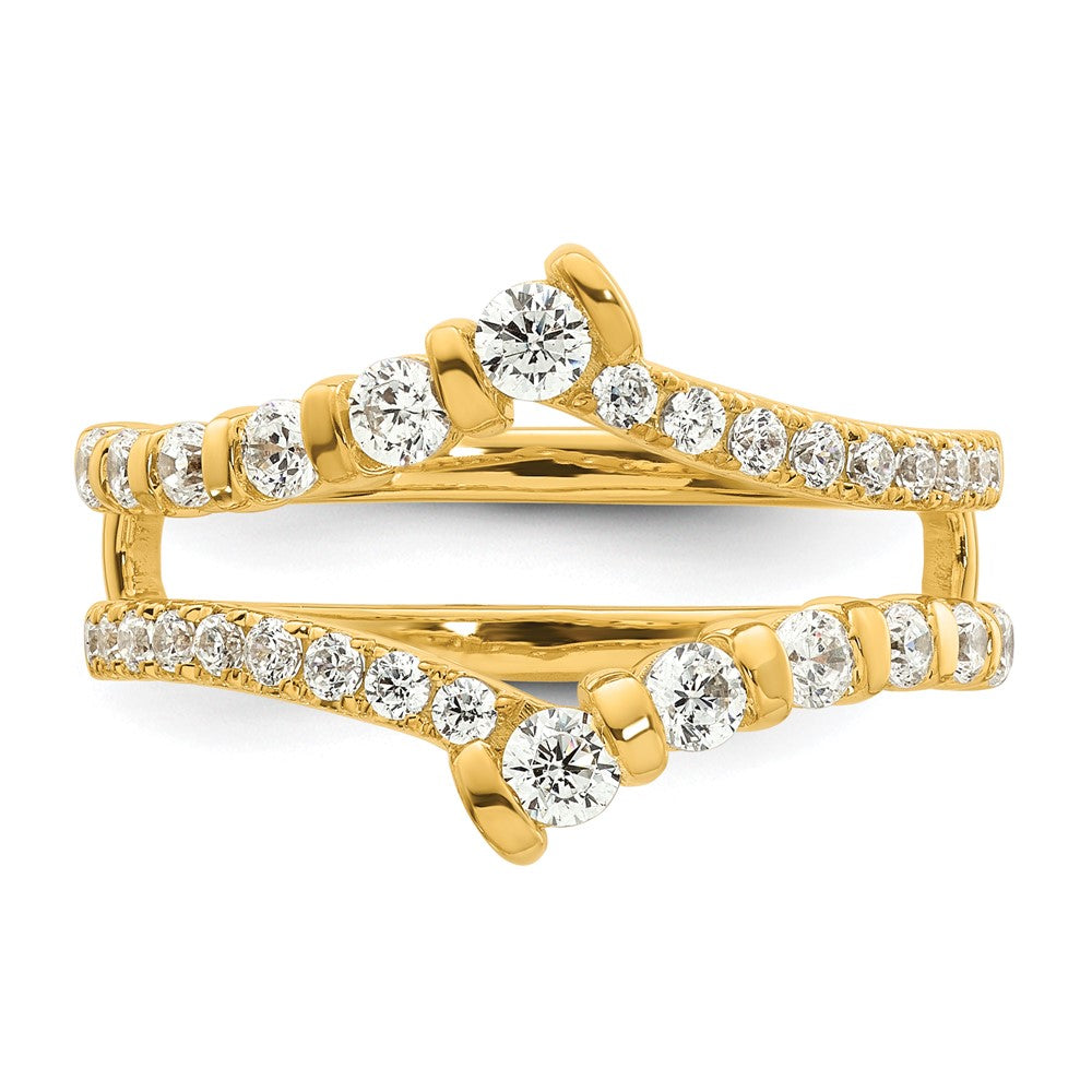 14k Yellow Gold 3/4 Ct. Lab Grown Diamond VS/SI+ G+ Ring Guard