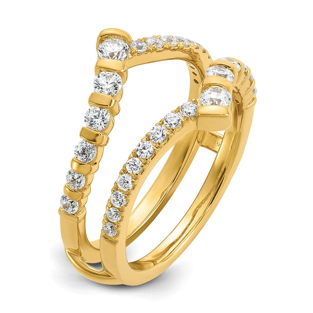 14k Yellow Gold 3/4 Ct. Lab Grown Diamond VS/SI+ G+ Ring Guard