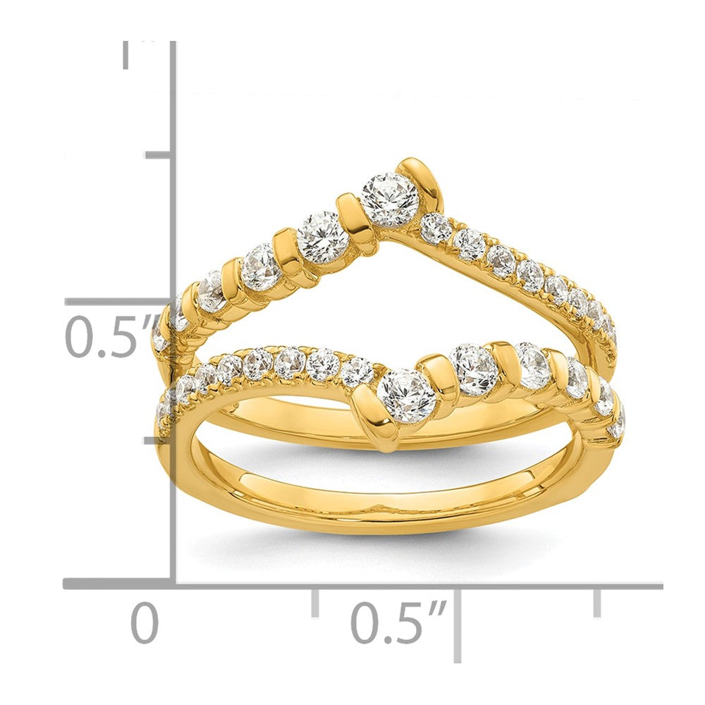 14k Yellow Gold 3/4 Ct. Lab Grown Diamond VS/SI+ G+ Ring Guard