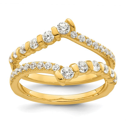 14k Yellow Gold 3/4 Ct. Lab Grown Diamond VS/SI+ G+ Ring Guard