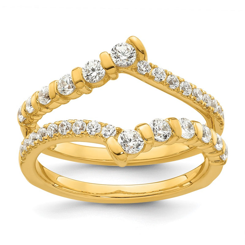 14k Yellow Gold 3/4 Ct. Lab Grown Diamond VS/SI+ G+ Ring Guard
