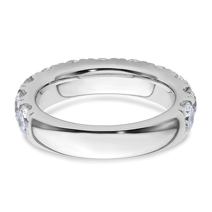 True Origin 14K White Gold 3 carat Lab Grown Diamond VS+ F+ Complete Round Eleven Stone Ring