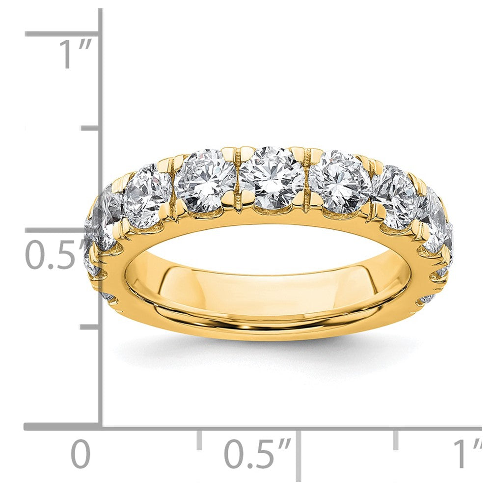 14K Yellow Gold True Origin 3 Carat Lab Grown Diamond Vs D E F Complete Eleven Stone Ring