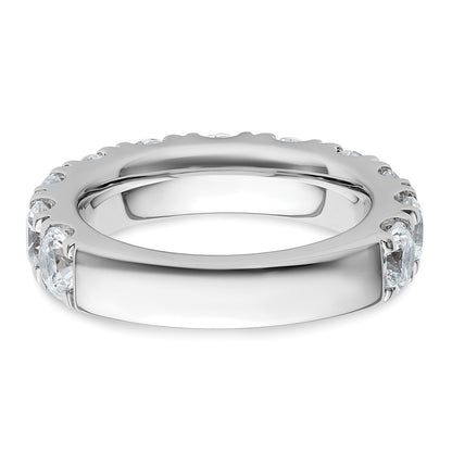 True Origin 14K White Gold 4 carat Lab Grown Diamond VS+ F+ Complete Round Eleven Stone Ring