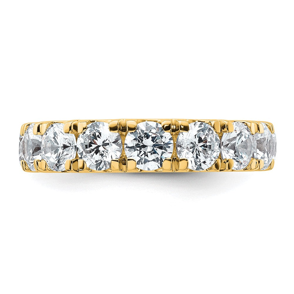 True Origin 14K Yellow Gold 4 carat Lab Grown Diamond VS+ F+ Complete Round Eleven Stone Ring