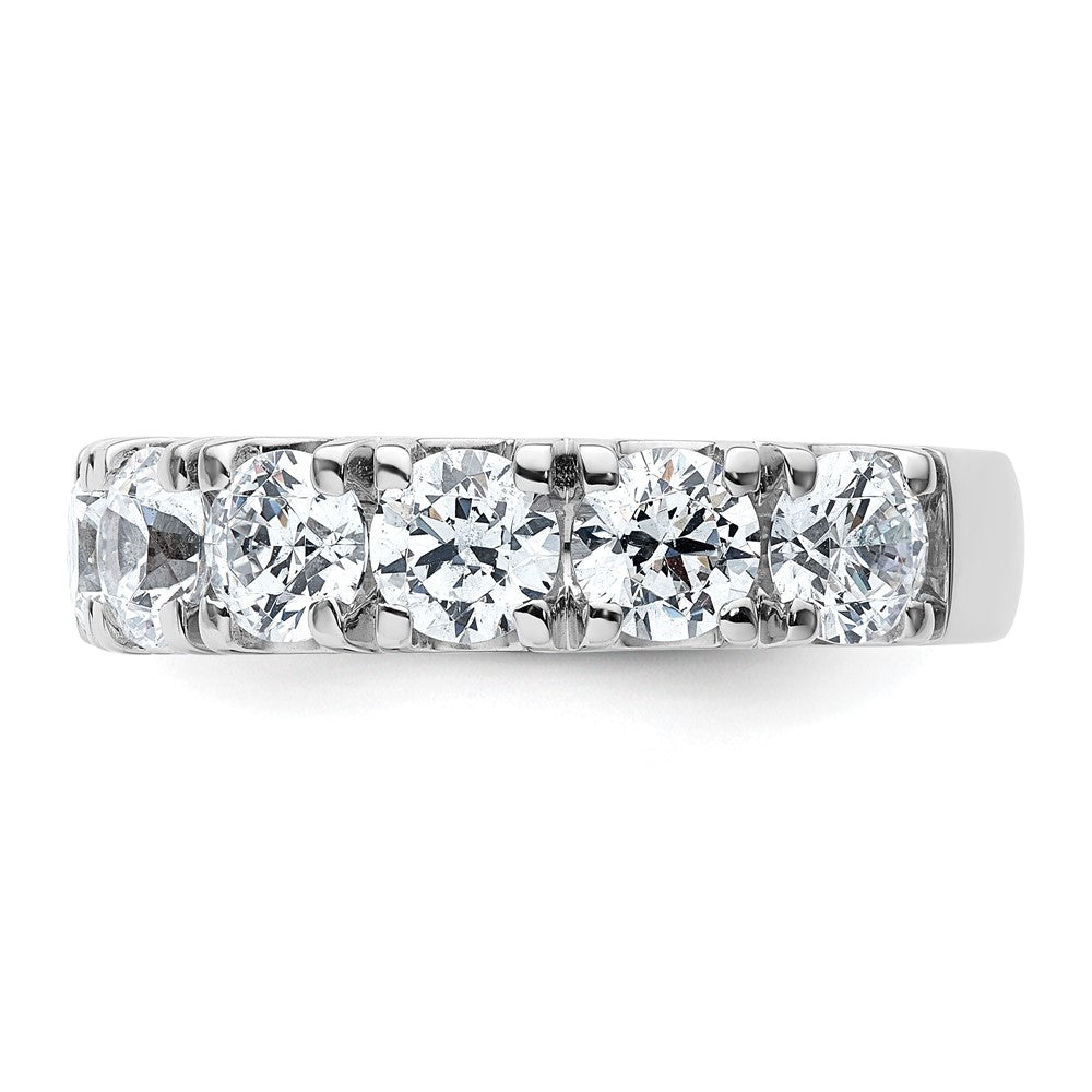 True Origin 14K White Gold 5 carat Lab Grown Diamond VS+ F+ Complete Round Eleven Stone Ring