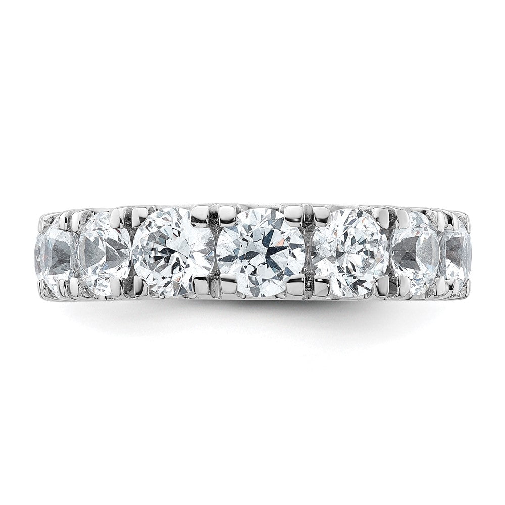 True Origin 14K White Gold 5 carat Lab Grown Diamond VS+ F+ Complete Round Eleven Stone Ring