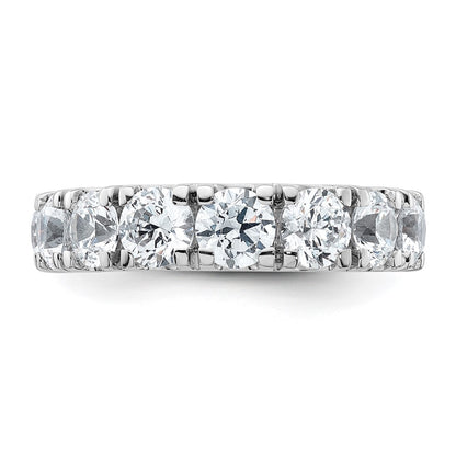 True Origin 14K White Gold 5 carat Lab Grown Diamond VS+ F+ Complete Round Eleven Stone Ring