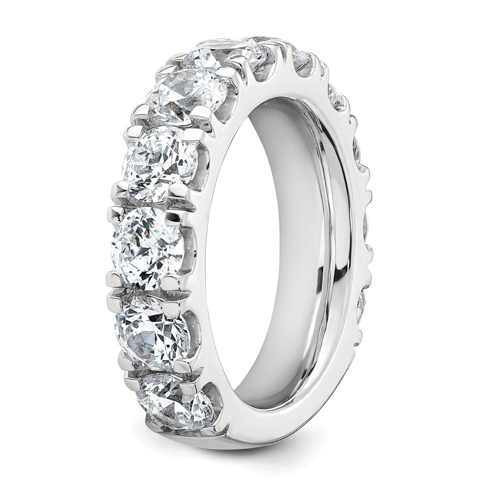 True Origin 14K White Gold 5 carat Lab Grown Diamond VS+ F+ Complete Round Eleven Stone Ring