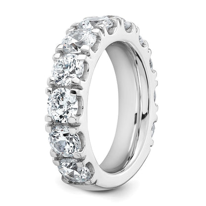 True Origin 14K White Gold 5 carat Lab Grown Diamond VS+ F+ Complete Round Eleven Stone Ring