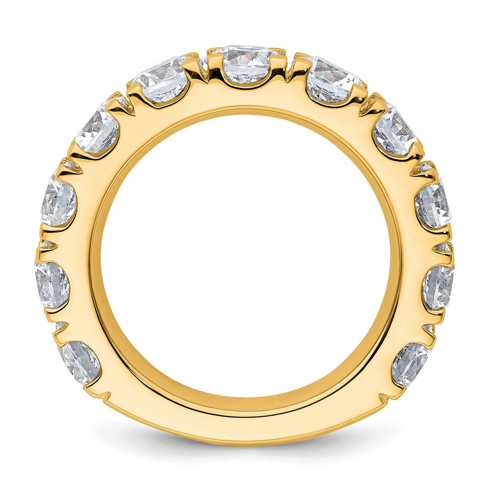 True Origin 14K Yellow Gold 5 carat Lab Grown Diamond VS+ F+ Complete Round Eleven Stone Ring