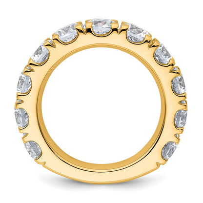 True Origin 14K Yellow Gold 5 carat Lab Grown Diamond VS+ F+ Complete Round Eleven Stone Ring