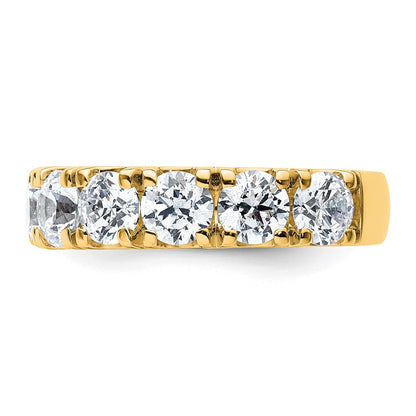 True Origin 14K Yellow Gold 5 carat Lab Grown Diamond VS+ F+ Complete Round Eleven Stone Ring