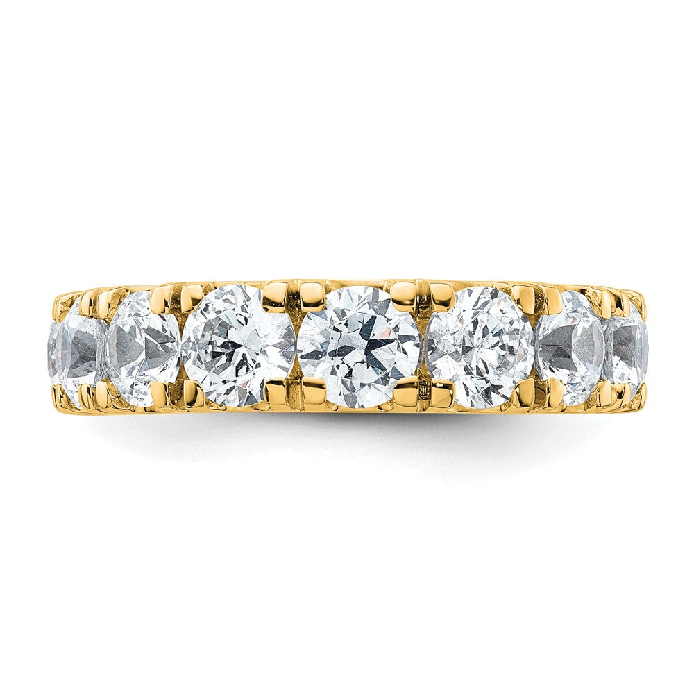 True Origin 14K Yellow Gold 5 carat Lab Grown Diamond VS+ F+ Complete Round Eleven Stone Ring