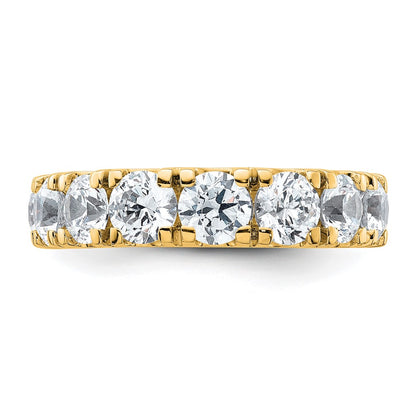 True Origin 14K Yellow Gold 5 carat Lab Grown Diamond VS+ F+ Complete Round Eleven Stone Ring